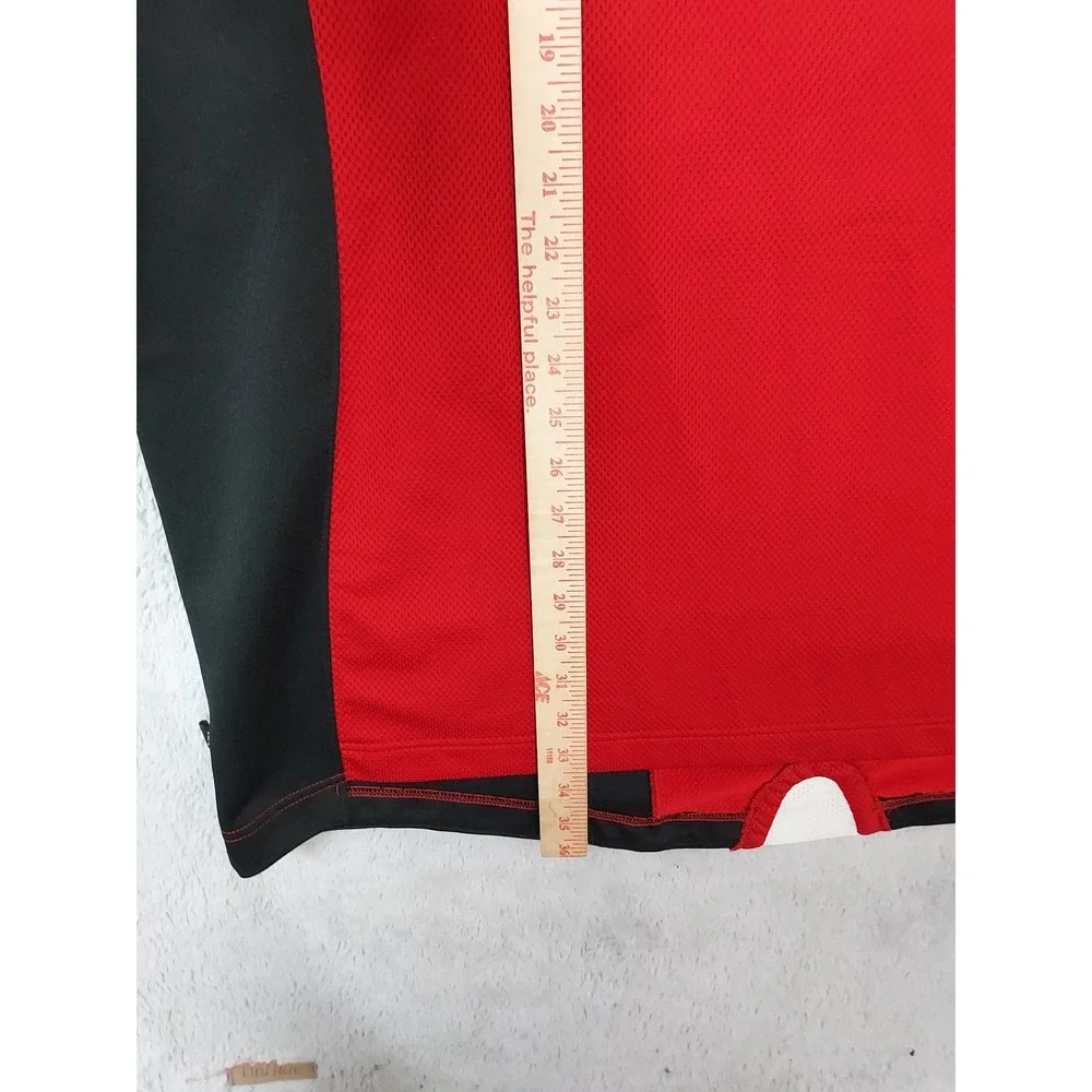 Vintage Jordan Shirt Men 3XL Jumpman Activewear Mesh Jersey Red Black Basketball